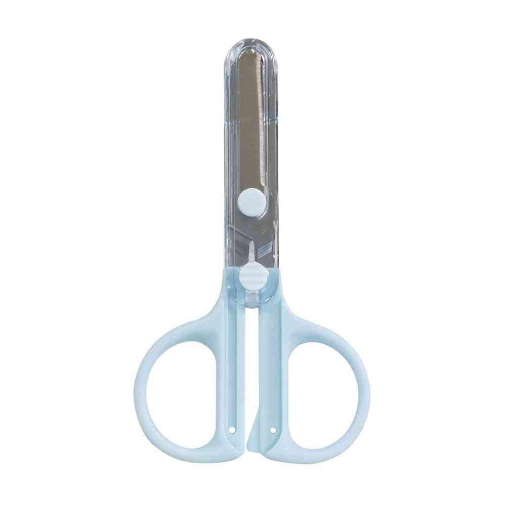 クツワ キャップ一体 コンパクトはさみ（ブルー）