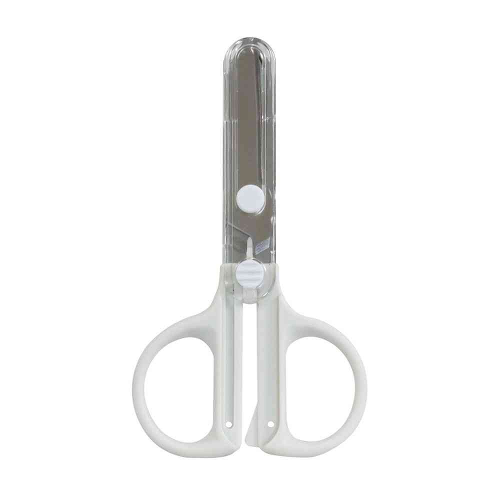 クツワ キャップ一体 コンパクトはさみ(ホワイト)