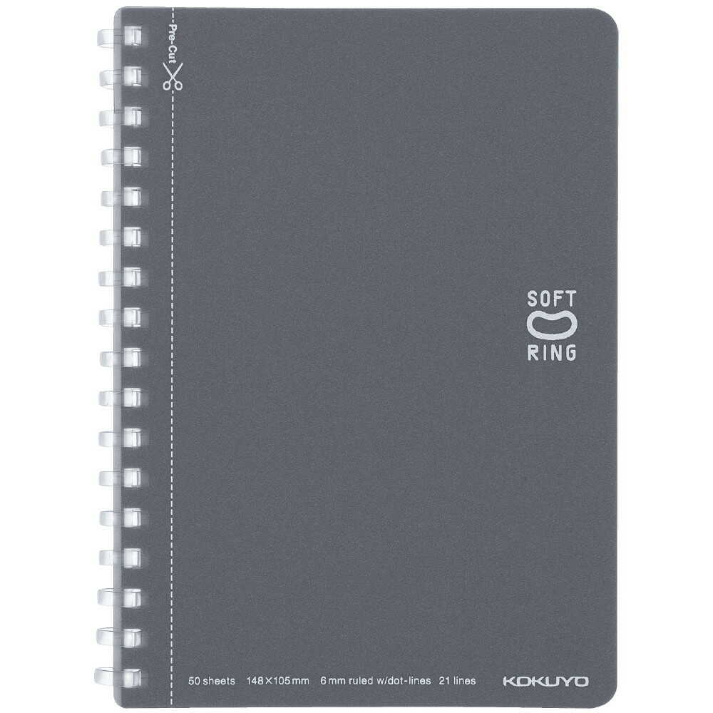 コクヨ ソフトリングノート ドット罫 A6 DM