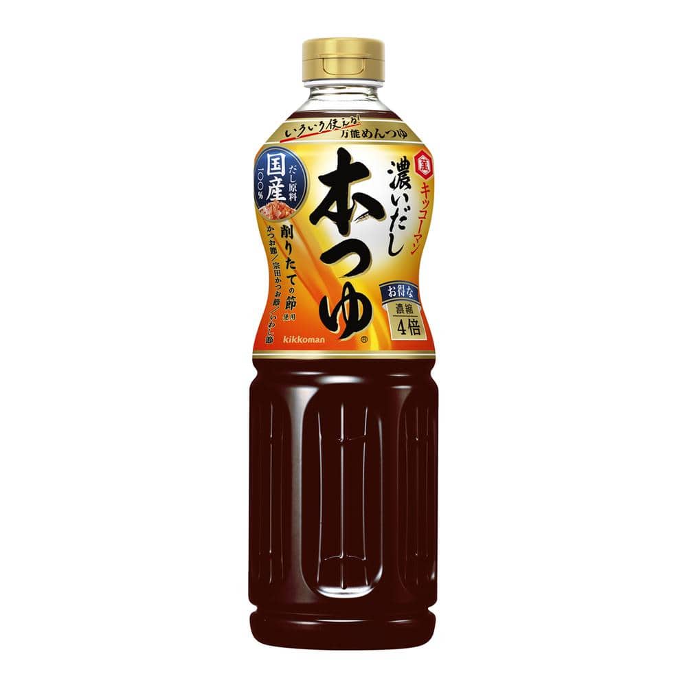 ◆キッコーマン 濃いだし本つゆ 1.0L【12個セット】