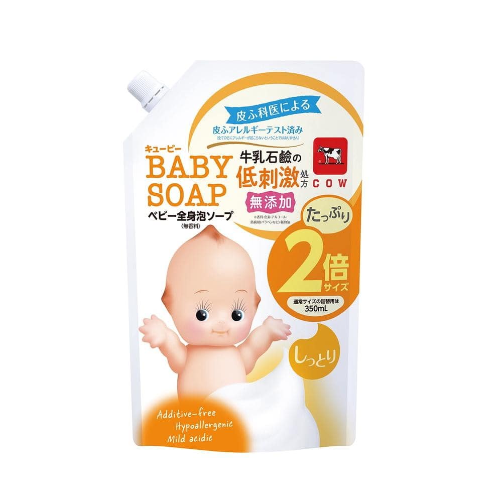 牛乳石鹸 キューピーベビー全身泡ソープしっとり詰替2回分 700ml   【4個セット】