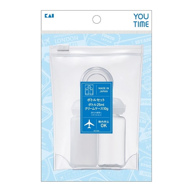 貝印 ユータイム ボトルセット ボトル25ml クリームケース10g