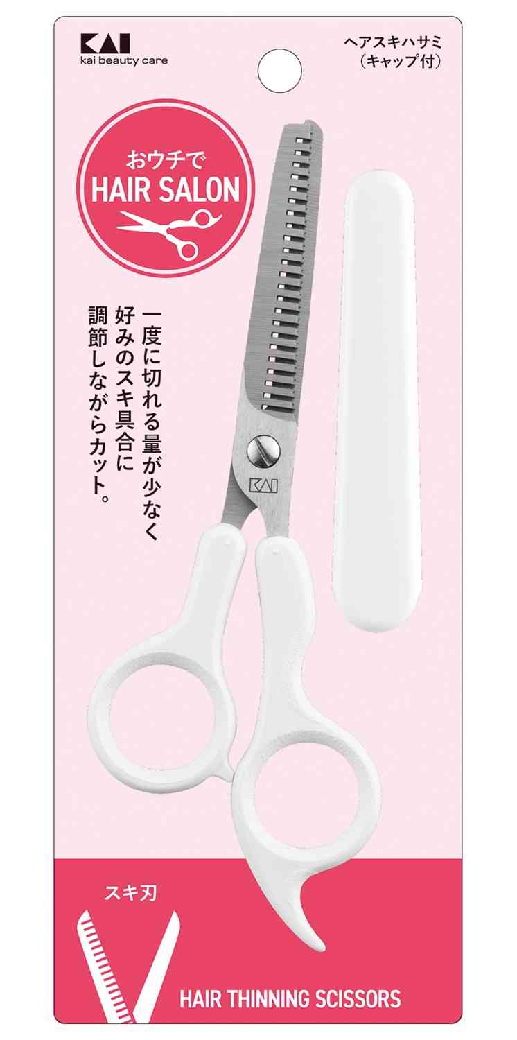 貝印 ヘアスキハサミ(キャップ付) 1本入