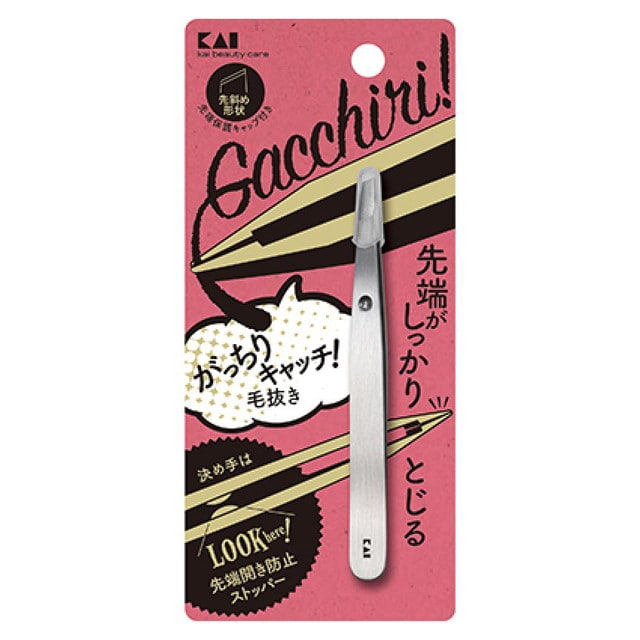 貝印 がっちりキャッチ毛抜き(シルバー) 1個入