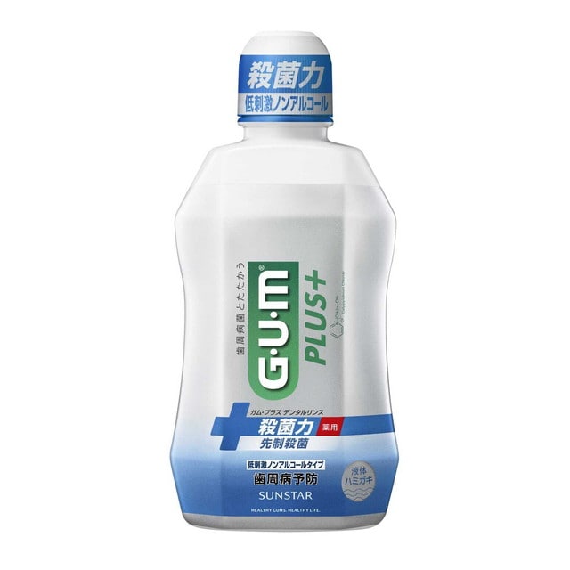 【医薬部外品】サンスター GUM(ガム)プラスデンタルリンス 低刺激タイプ 450ml