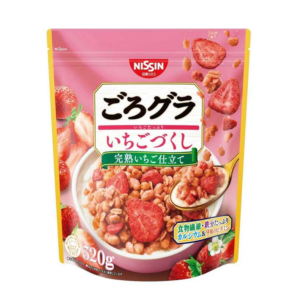 ◆【機能性表示食品】日清シスコ ごろグラ いちごづくし 320g   【6個セット】