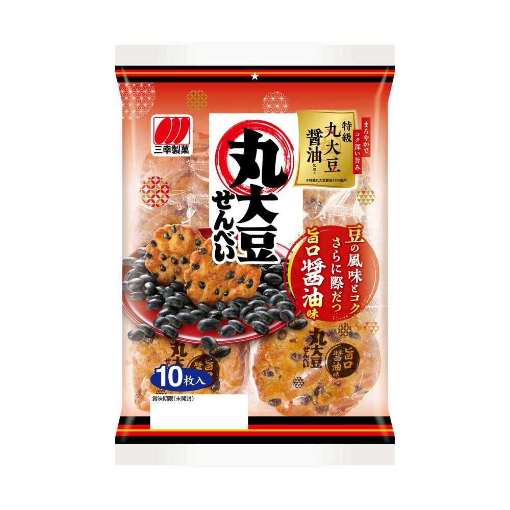 ◆三幸 丸大豆せんべい旨口醤油味 10枚   【12個セット】