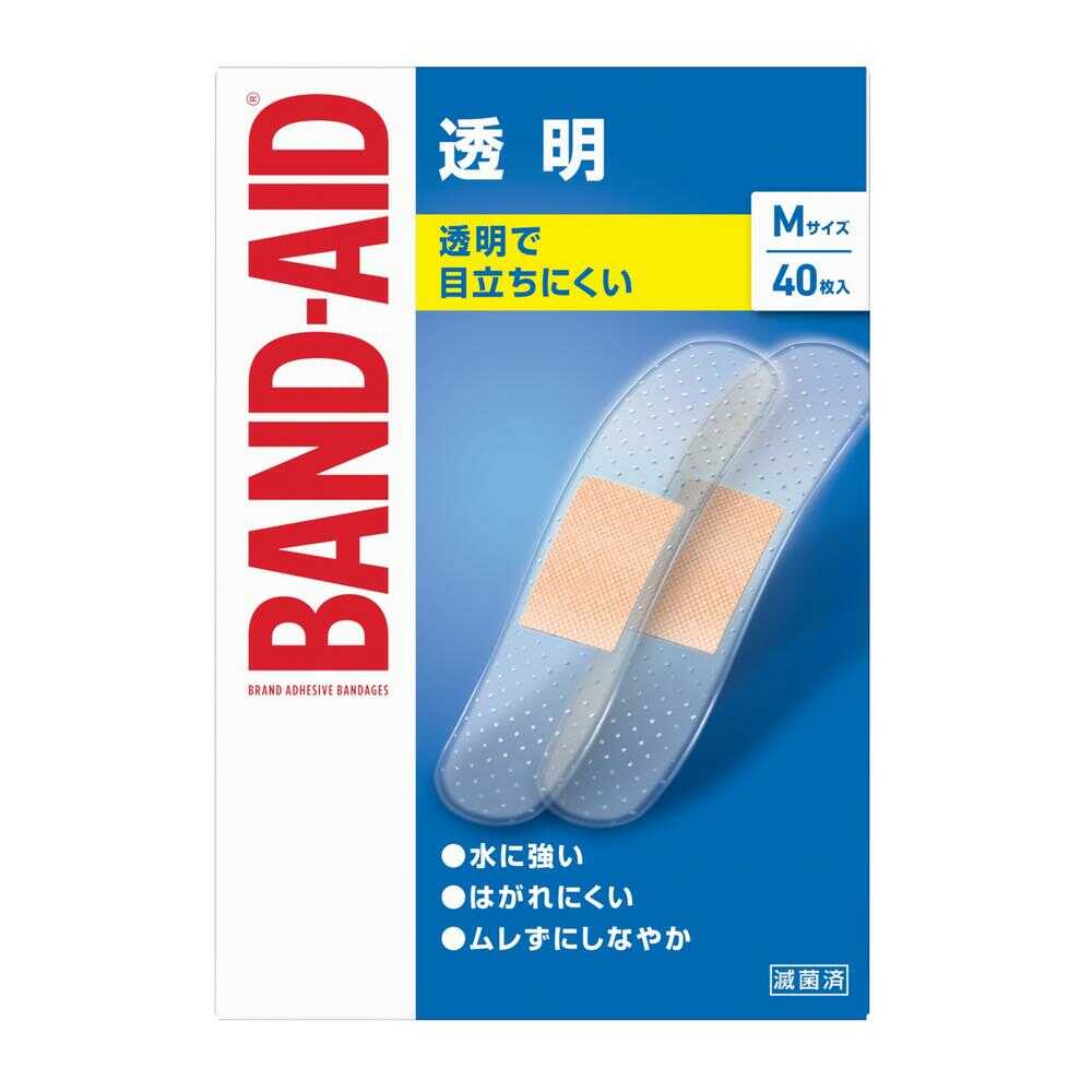 【一般医療機器】バンドエイド 透明 Mサイズ 40枚
