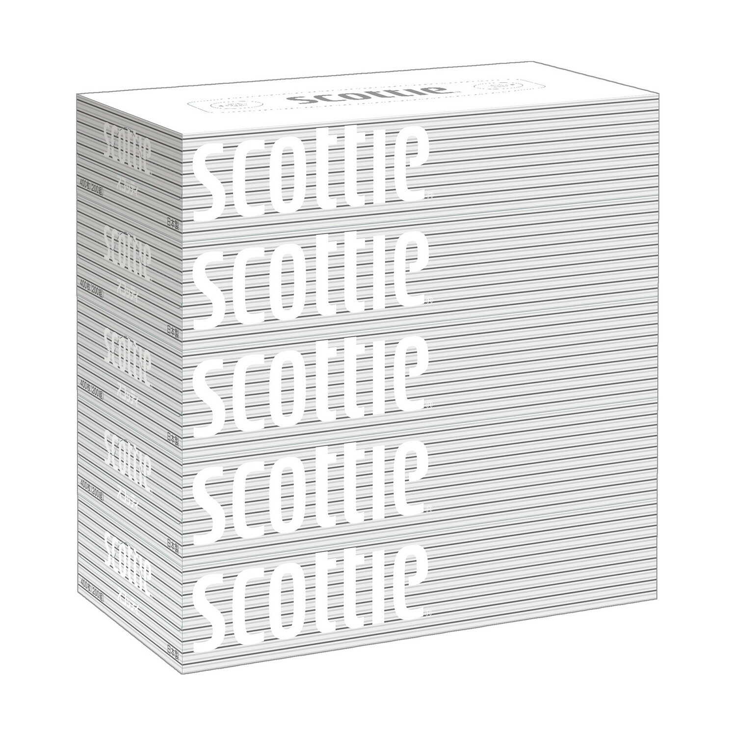 クレシア スコッティ ティシュー 200W×5個【12個セット】