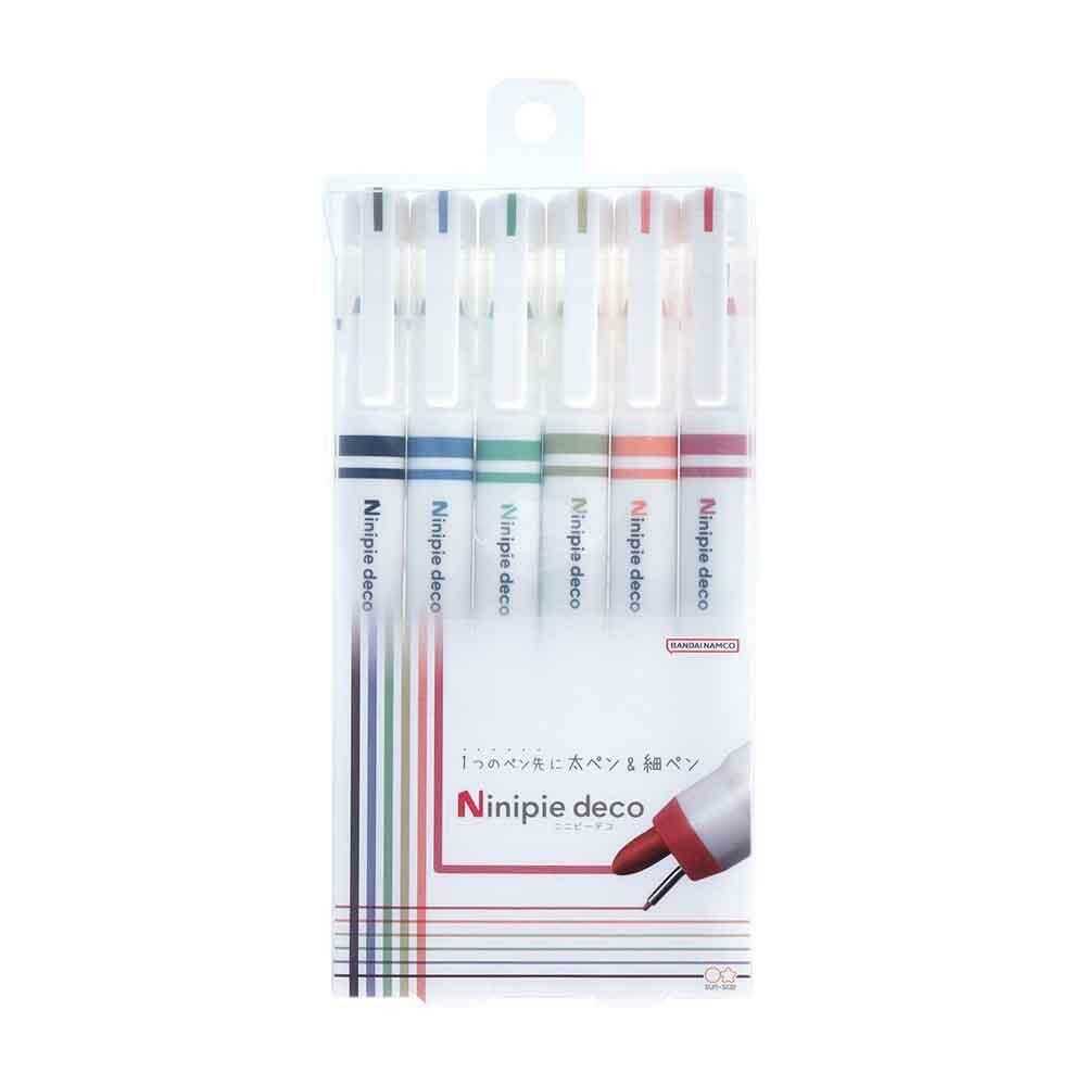 サンスター文具 Ninipie deco(ニニピーデコ) 6本セットA