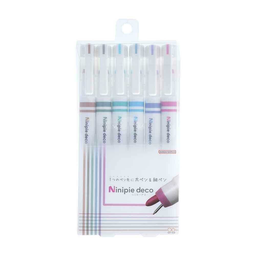 サンスター文具 Ninipie deco(ニニピーデコ) 6本セットB