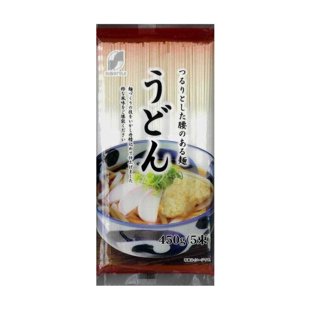 ◆SUN STYLE（サンスタイル） うどん 450g（5束）   【12個セット】
