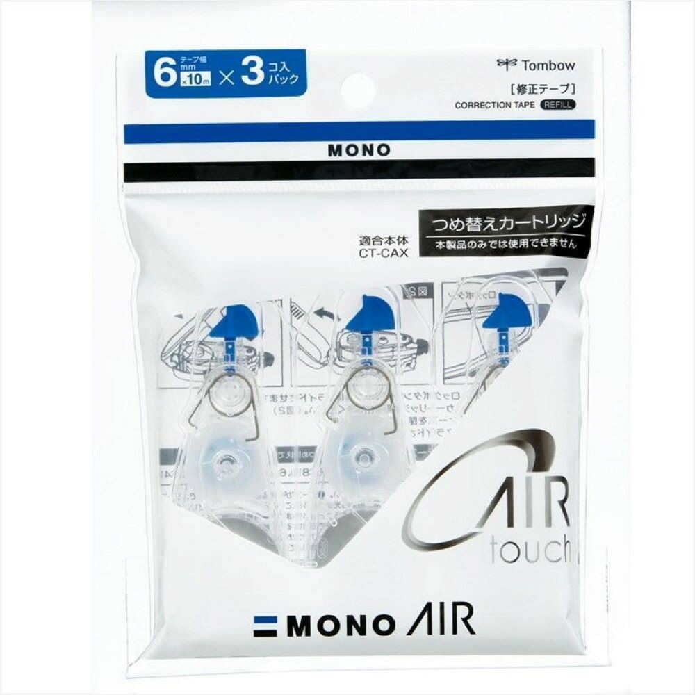 トンボ鉛筆 修正テープ 詰め替えタイプ モノエアー6 カートリッジ 3個入