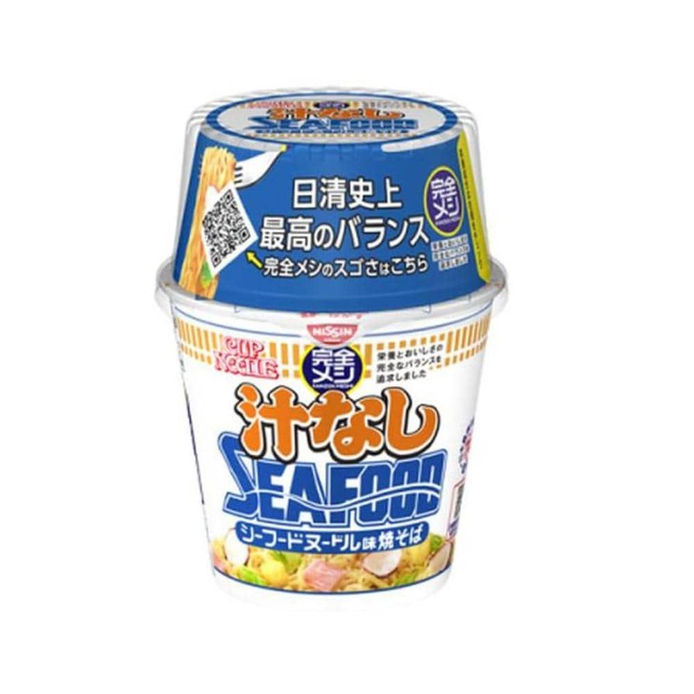 ◆日清食品 完全メシ カップヌードル 汁なし シーフードヌードル 111g   【6個セット】