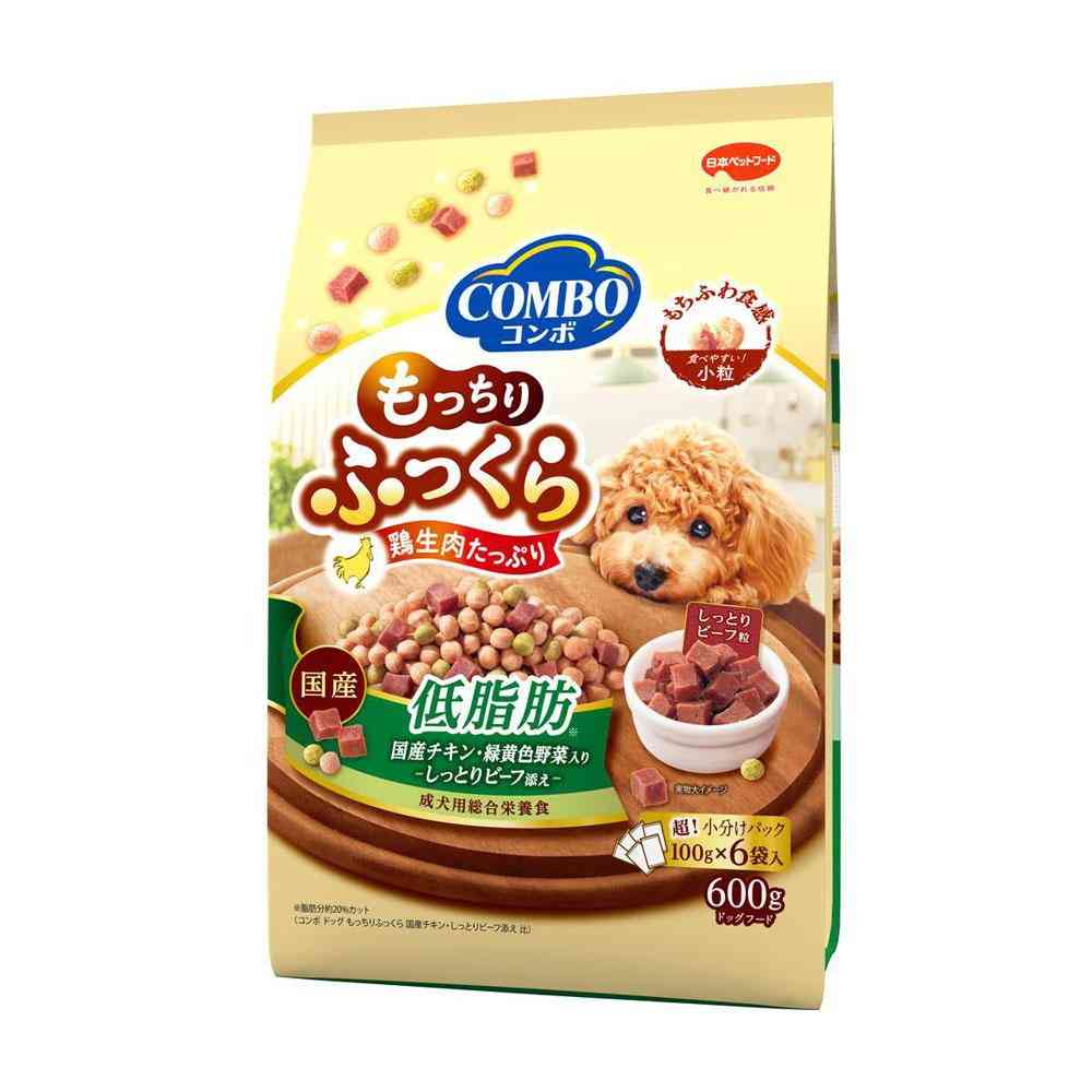 日本ペットフード コンボ ドッグ もっちりふっくら 低脂肪 600g(100g×6袋)