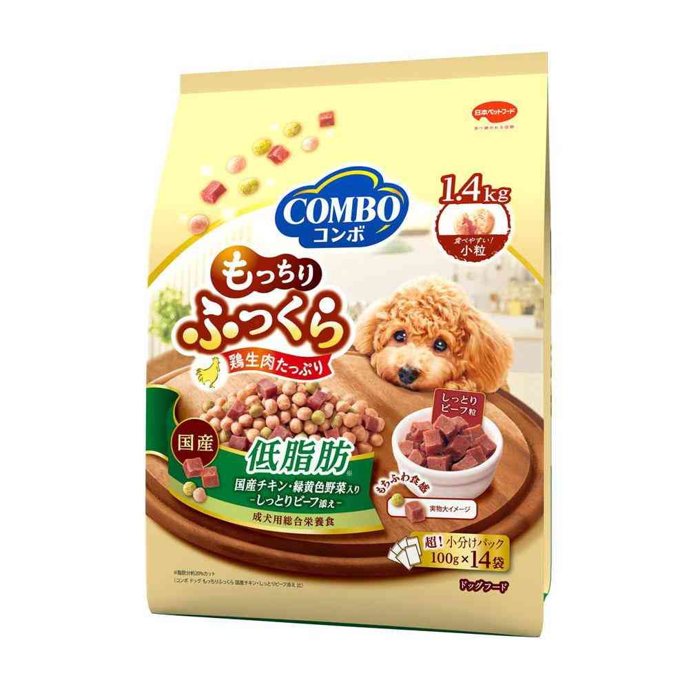 日本ペットフード コンボ ドッグ もっちりふっくら 低脂肪 1.4kg(100g×14袋)