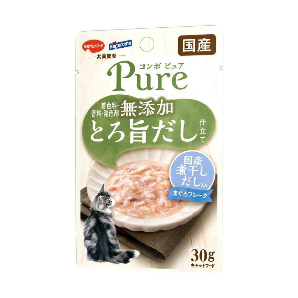 日本ペットフード コンボピュア キャットパウチ まぐろ・国産煮干しだし入り 30g