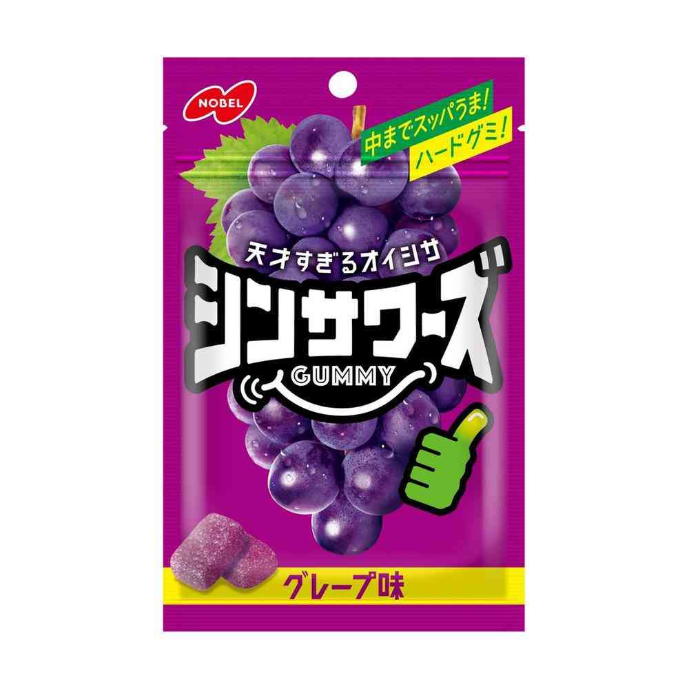 ◆ノーベル製菓 シンサワーズグミ グレープ味 50g   【6個セット】