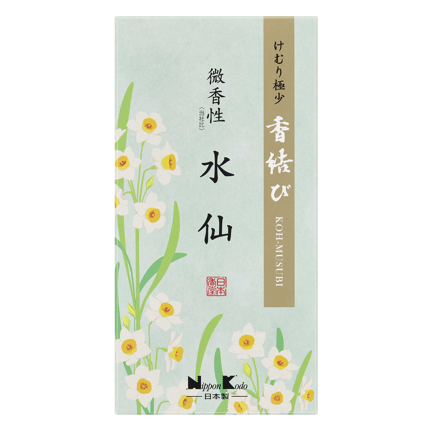 日本香堂 香結び 微香性水仙 バラ詰 110G 【5個セット】