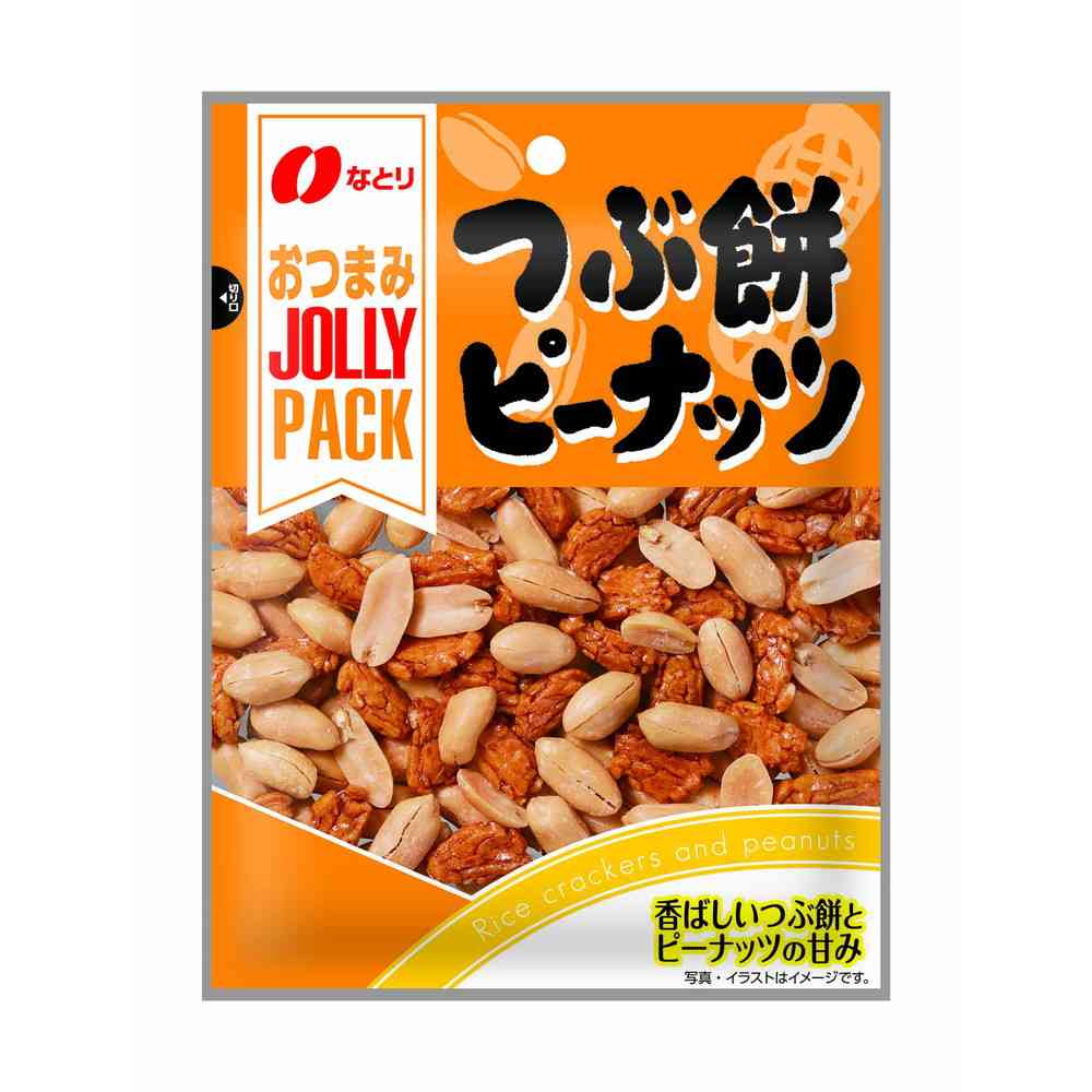 ◆なとり JOLLYPACK つぶ餅ピーナッツ 72g   【10個セット】