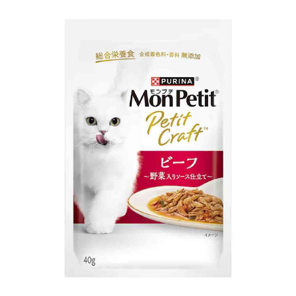 モンプチプチクラフト ビーフ 野菜入りソース仕立て 40g