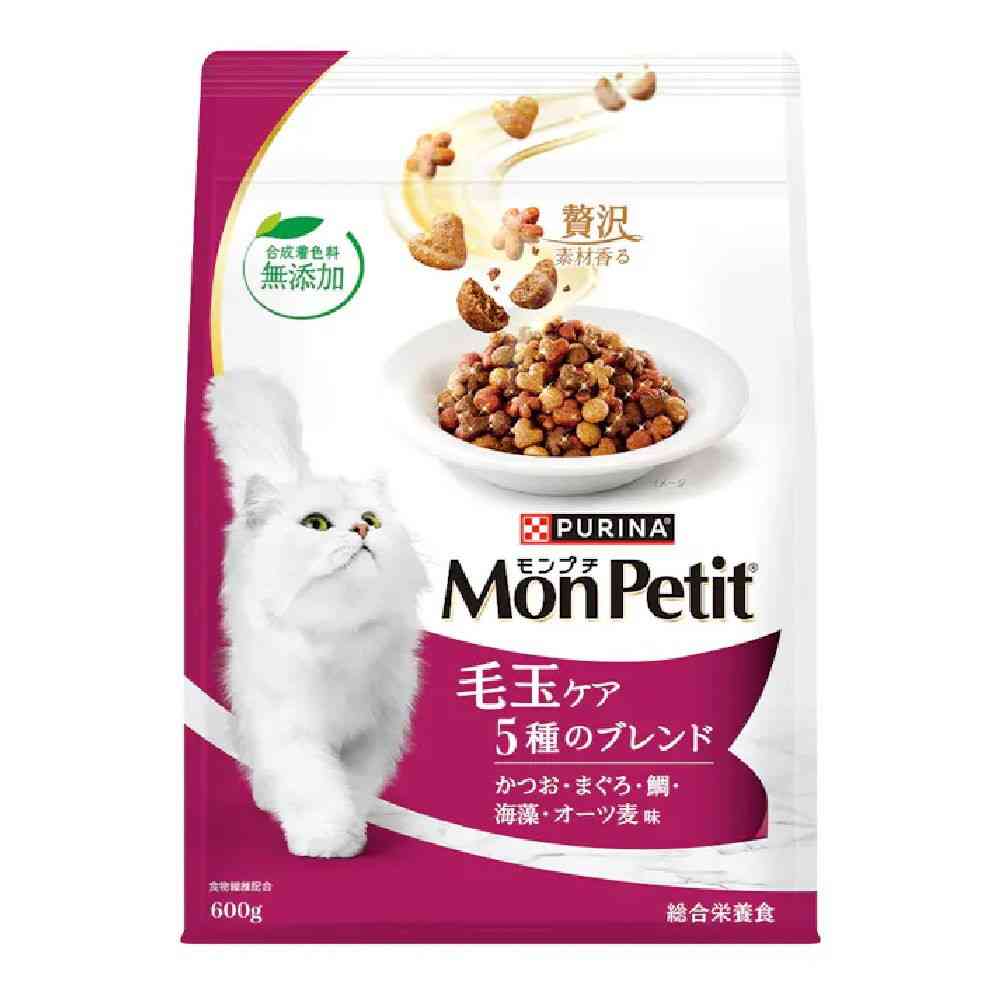 モンプチドライバッグ 毛玉ケア5種のブレンド 600g