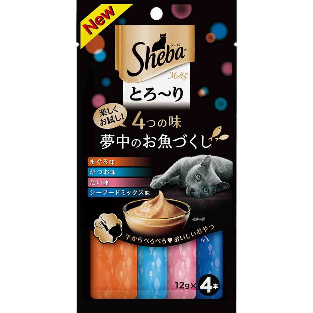 マースジャパンリミテッド シーバ とろ~り メルティ 4つの味 夢中のお魚づくし 12g×4本