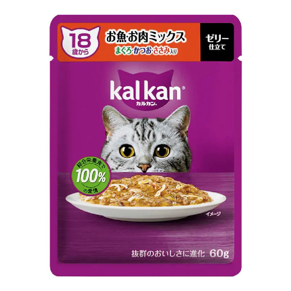 マース カルカンパウチ 18歳から魚肉Mまぐろかつおささみ 60g