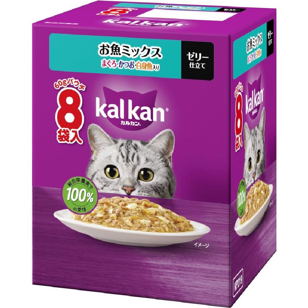 マース カルカンパウチお魚ミックスまぐろかつお白身魚 60g×8
