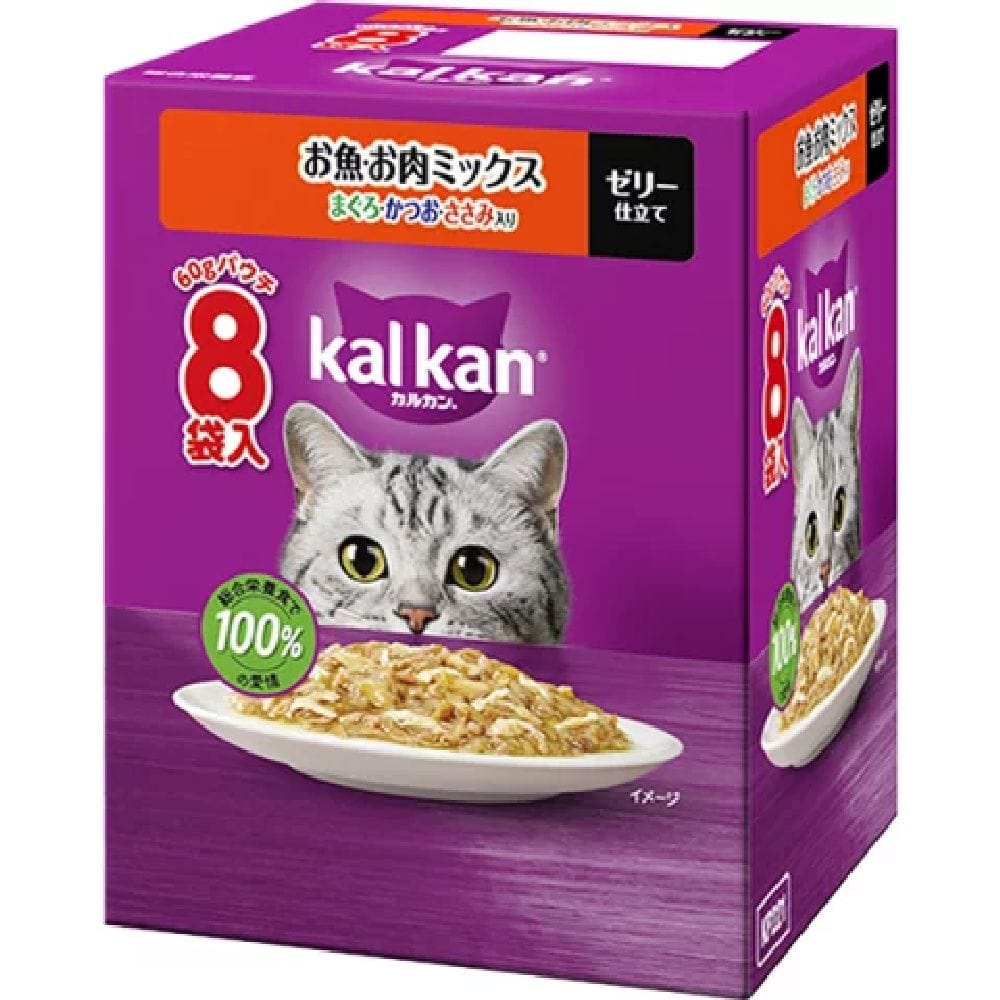 マース カルカンパウチお魚お肉ミックスまぐろかつおささみ 60g×8