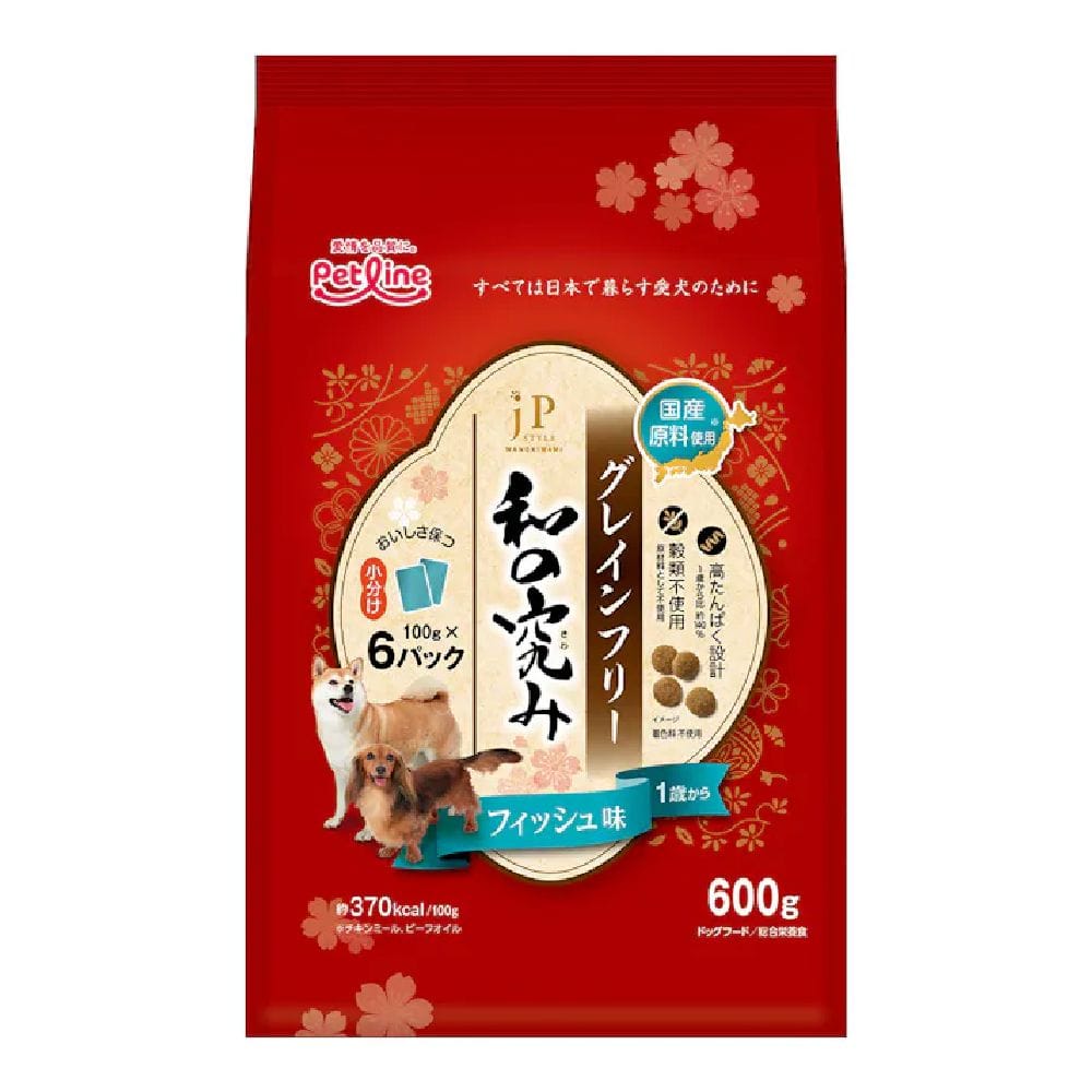 ペットライン JPスタイル 和の究み 小粒 グレインフリー フィッシュ味 1歳から 600g