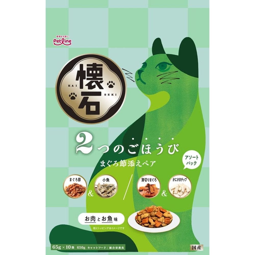 ペットライン株式会社 懐石 2つのごほうび まぐろ節添えペア 650g