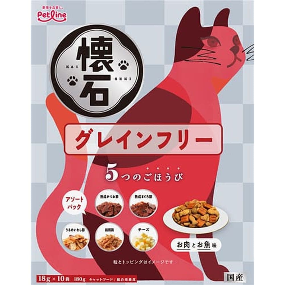 ペットライン株式会社 懐石 5つのごほうび グレインフリー 180g