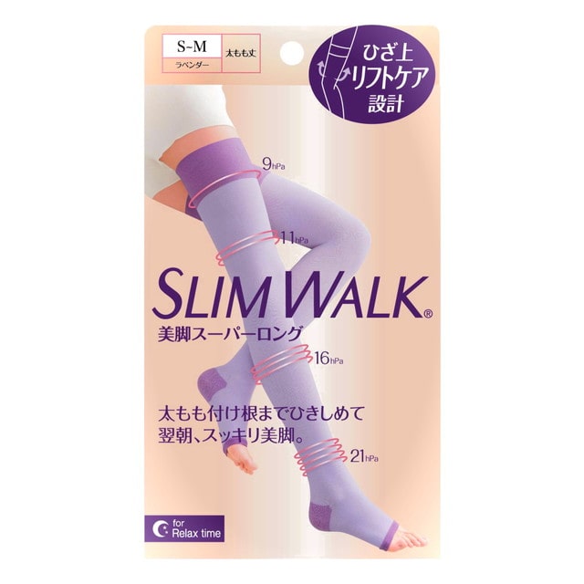 ピップ スリムウォーク 美脚スーパーロング ラベンダー S~Mサイズ 1足入