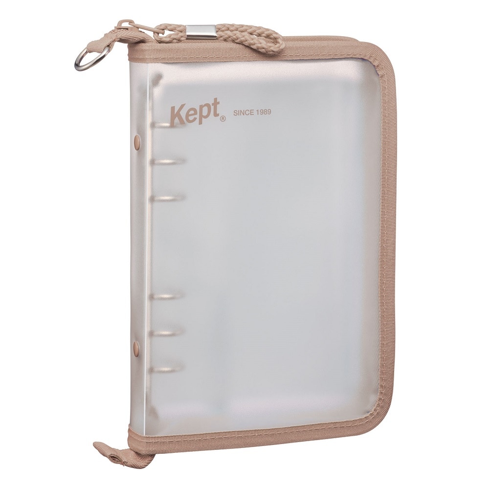 Kept マルチ収納ファイル （ポストカードサイズ）サンドベージュ 1個