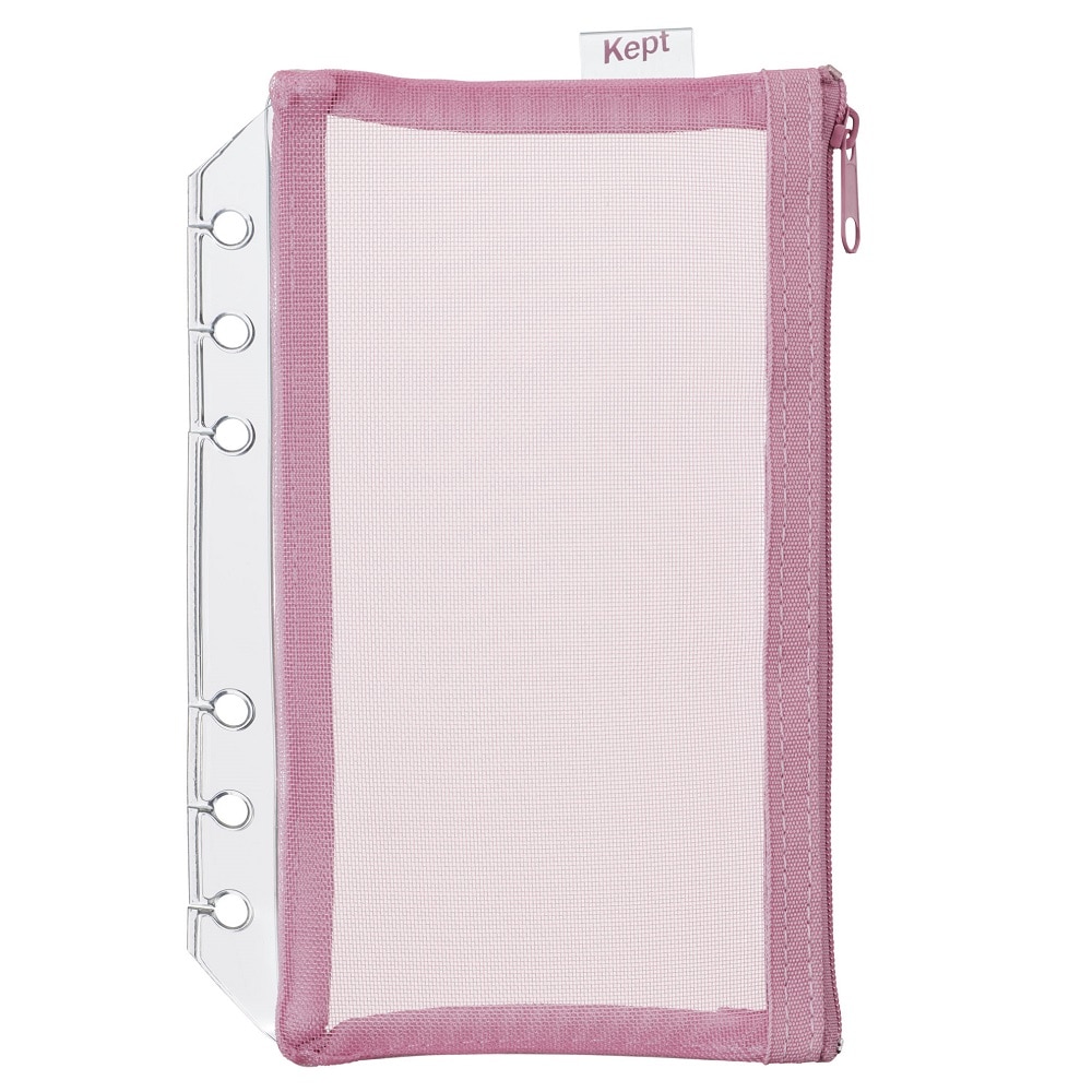 Kept メッシュポーチ(6穴)リフィル ポストカードサイズ ダスティパープル 1個