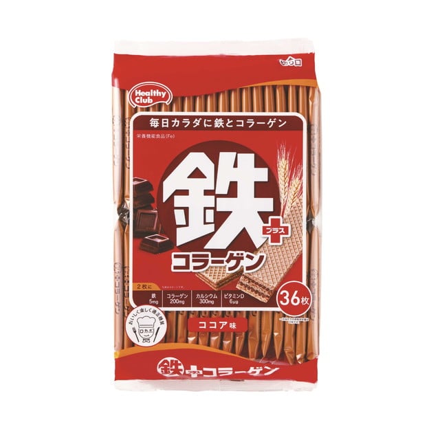 ◆ハマダ 鉄プラスコラーゲンウエハース 36枚【10個セット】