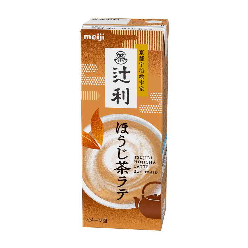 ◆明治 辻利 ほうじ茶ラテ 200ml   【12個セット】