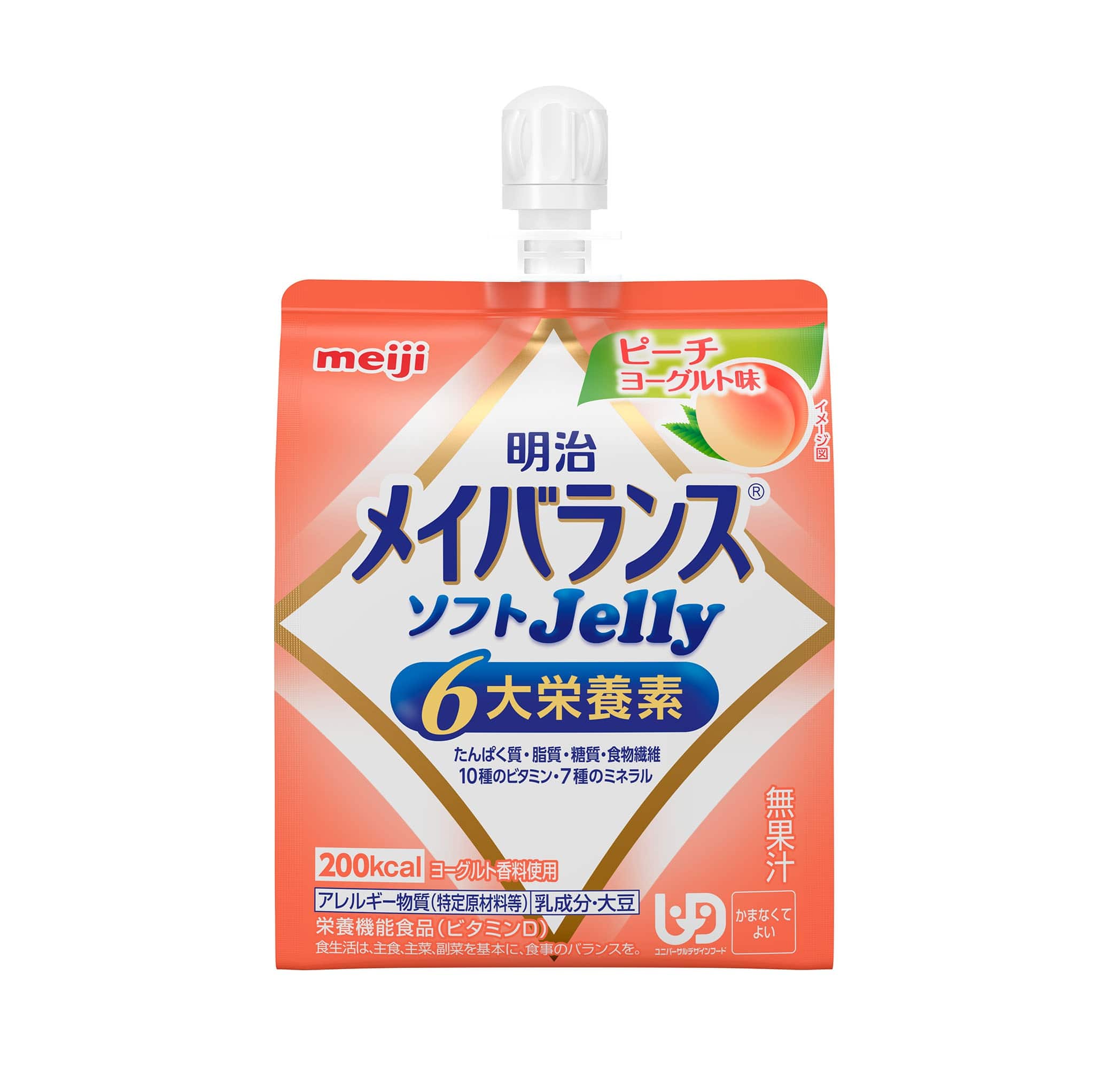 ◆明治 メイバランスソフトJelly ピーチヨーグルト味 125ml   【6個セット】