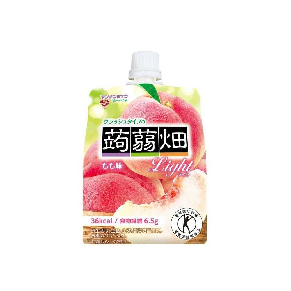 ◆【特定保健用食品(トクホ)】マンナンライフ クラッシュタイプの蒟蒻畑ライト もも味 1袋   【12個セット】