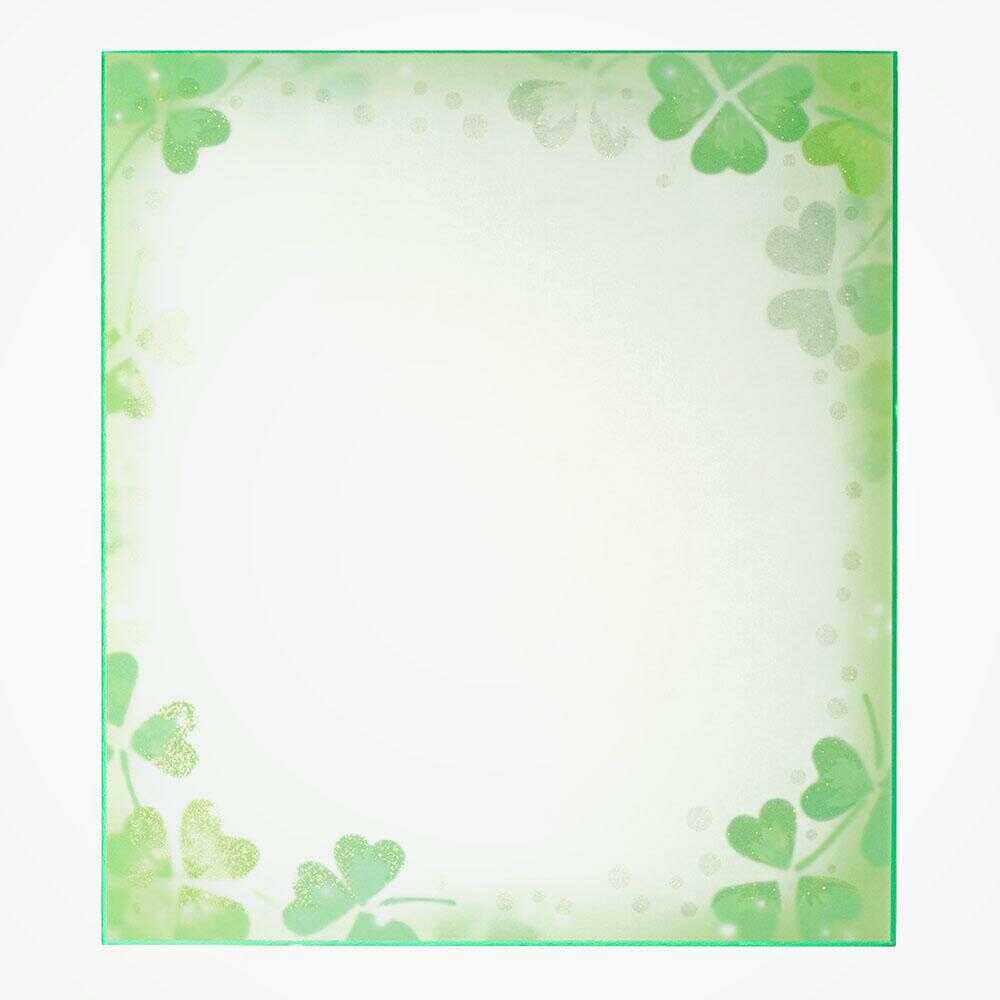 ミドリ カラー色紙 ラメ入りクローバー柄 1枚