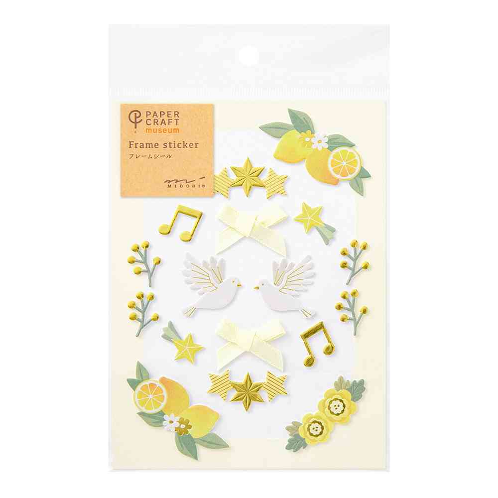 ミドリ シール 2655 PCM フレーム 黄色 1シート入