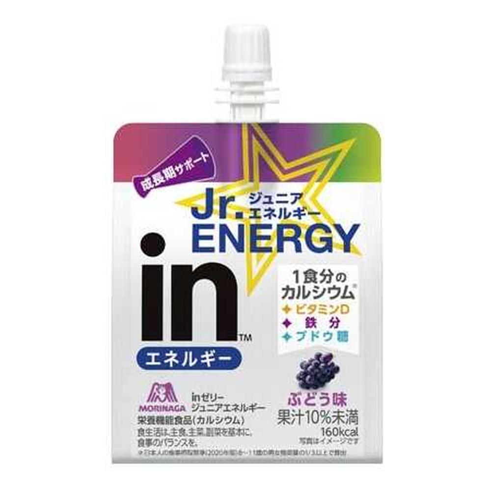 ◆森永製菓 inゼリー ジュニア エネルギー <ぶどう味> 180g 【6個セット】