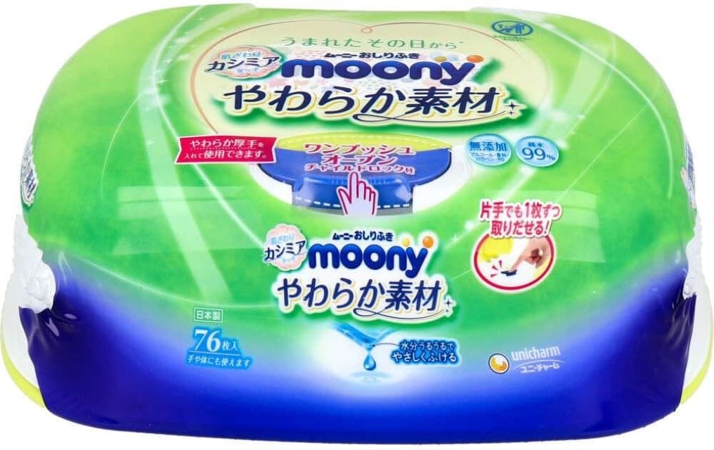 ユニ・チャーム ムーニー やわらか素材 おしりふき 本体 76枚