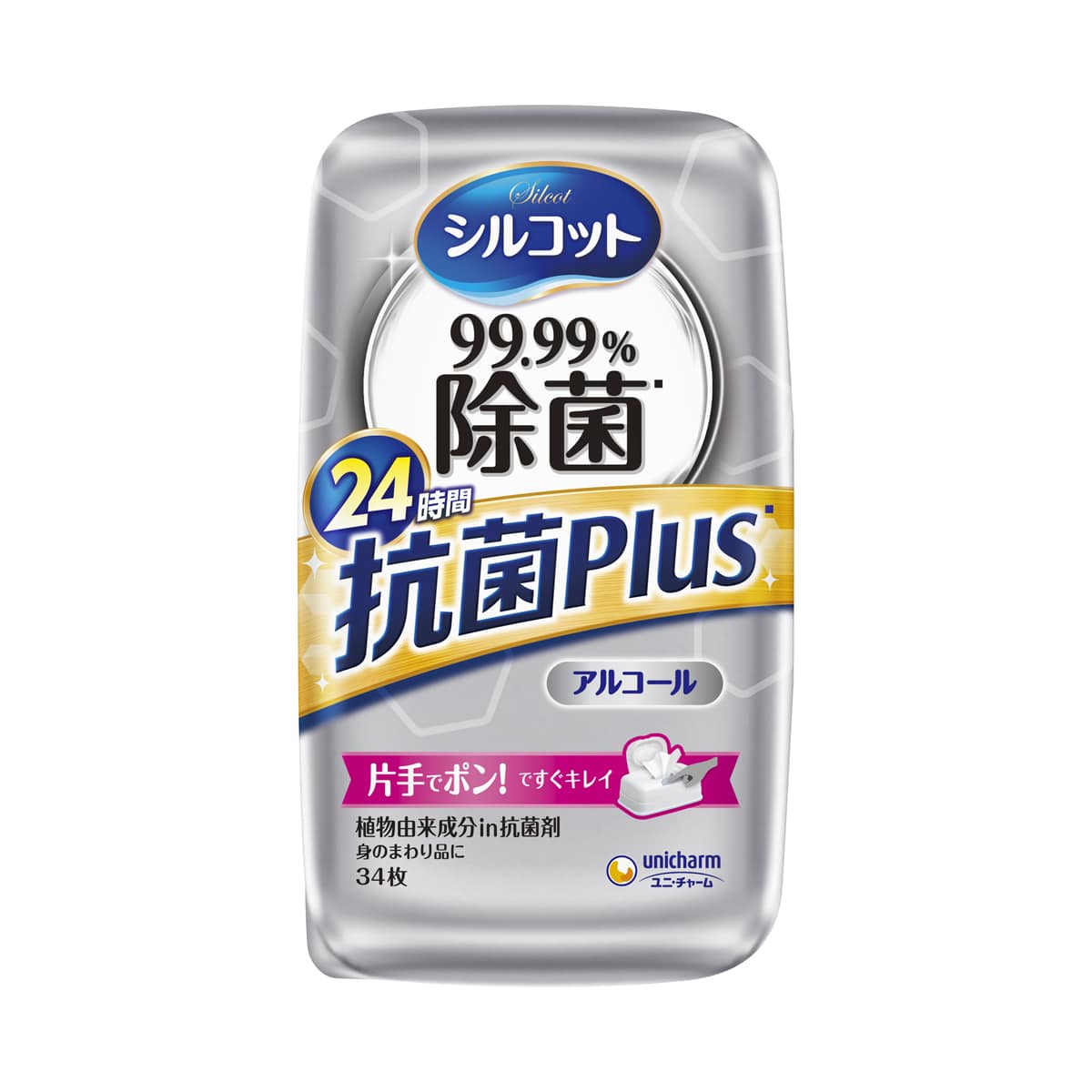 シルコット99.99%除菌ウェット抗菌Plus本体 34枚
