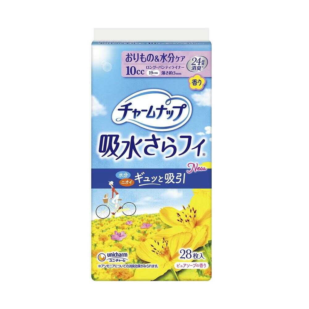 チャームナップ 吸水さらフィ パンティライナーロング（10cc） ピュアソープの香り 28枚