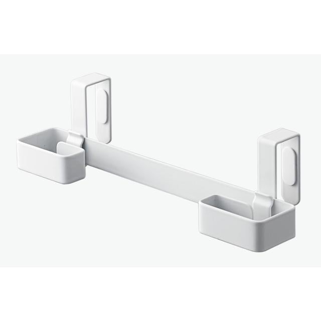 山崎実業 レジ袋&タオルハンガー プレート ホワイト