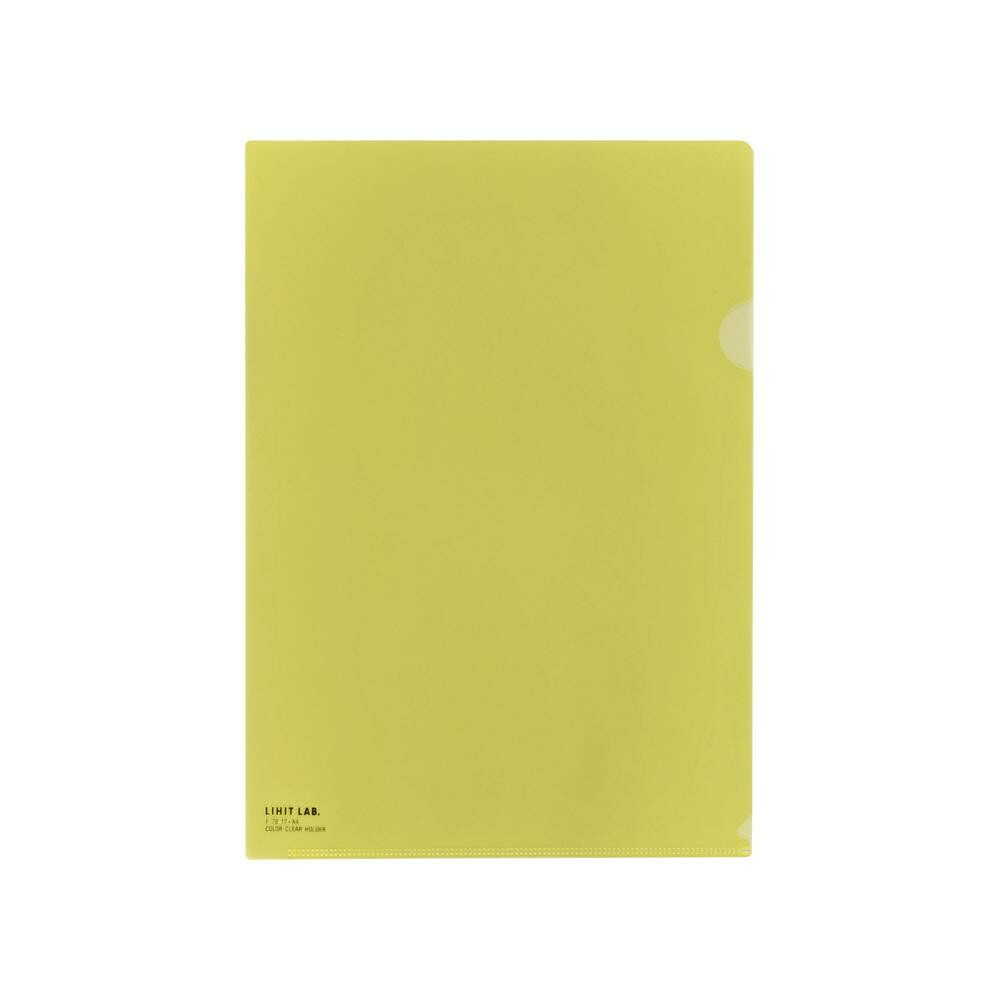 リヒトラブ カラークリヤーホルダー A4 クリスタルイエロー 1枚