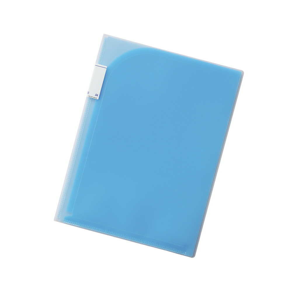 リヒトラブ 6ポケットホルダー A4(A3・2ツ折) 青 1枚