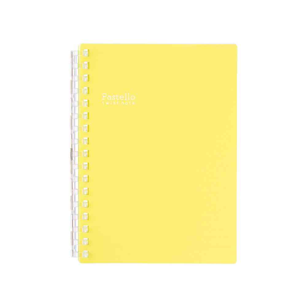 リヒトラブ  Pastello ツイストノート A6 リーフ イエロー  1冊